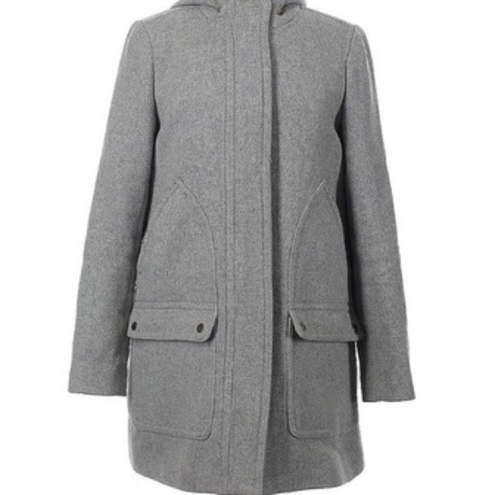 J. Crew, Winter Stadium Coat, Gray, Size 6